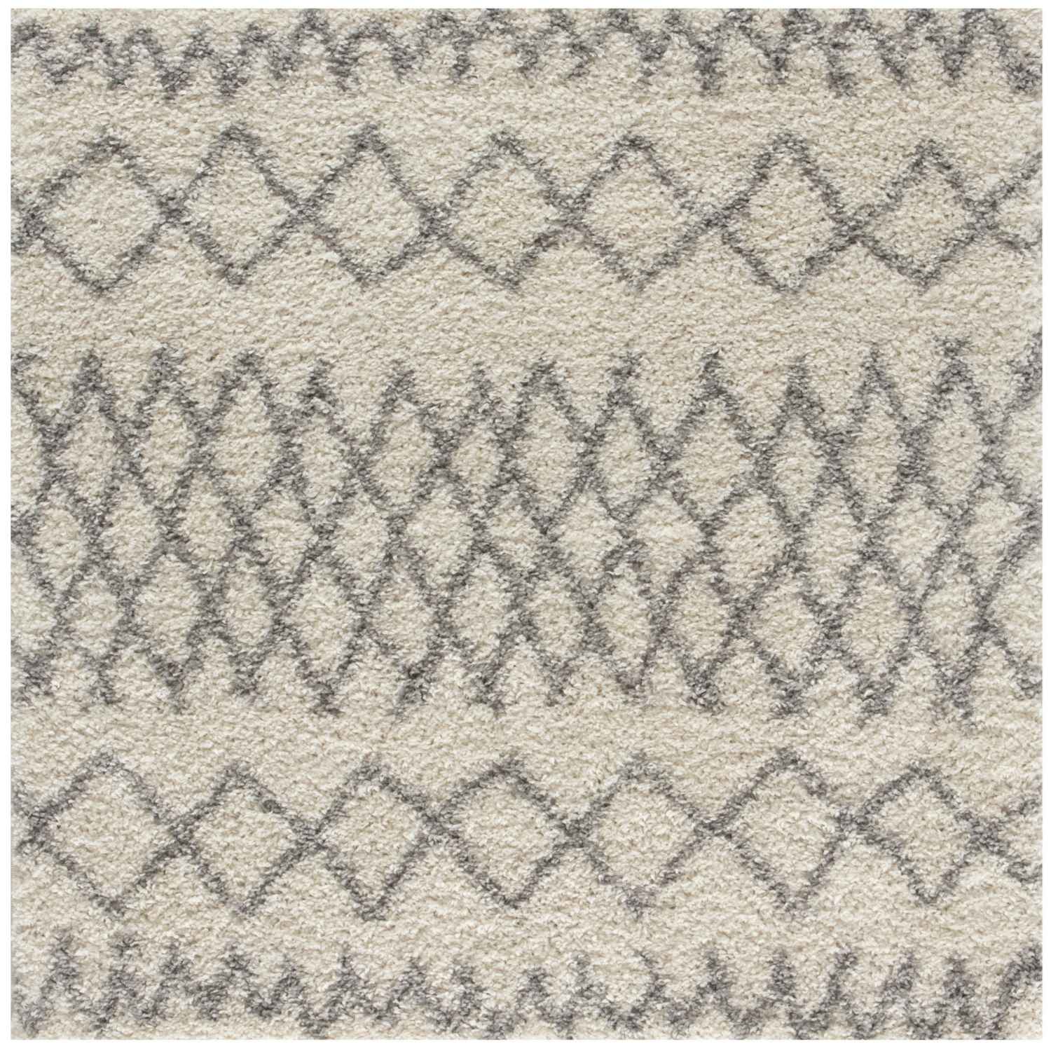 Moroccan Ivory Grey Shaggy Rug | 900 - Bargainia.com - 5056584513400 - 3513