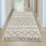 Moroccan Ivory Grey Shaggy Rug | 900 - Bargainia.com - 