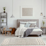 Moroccan Ivory Grey Shaggy Rug | 900 - Bargainia.com - 
