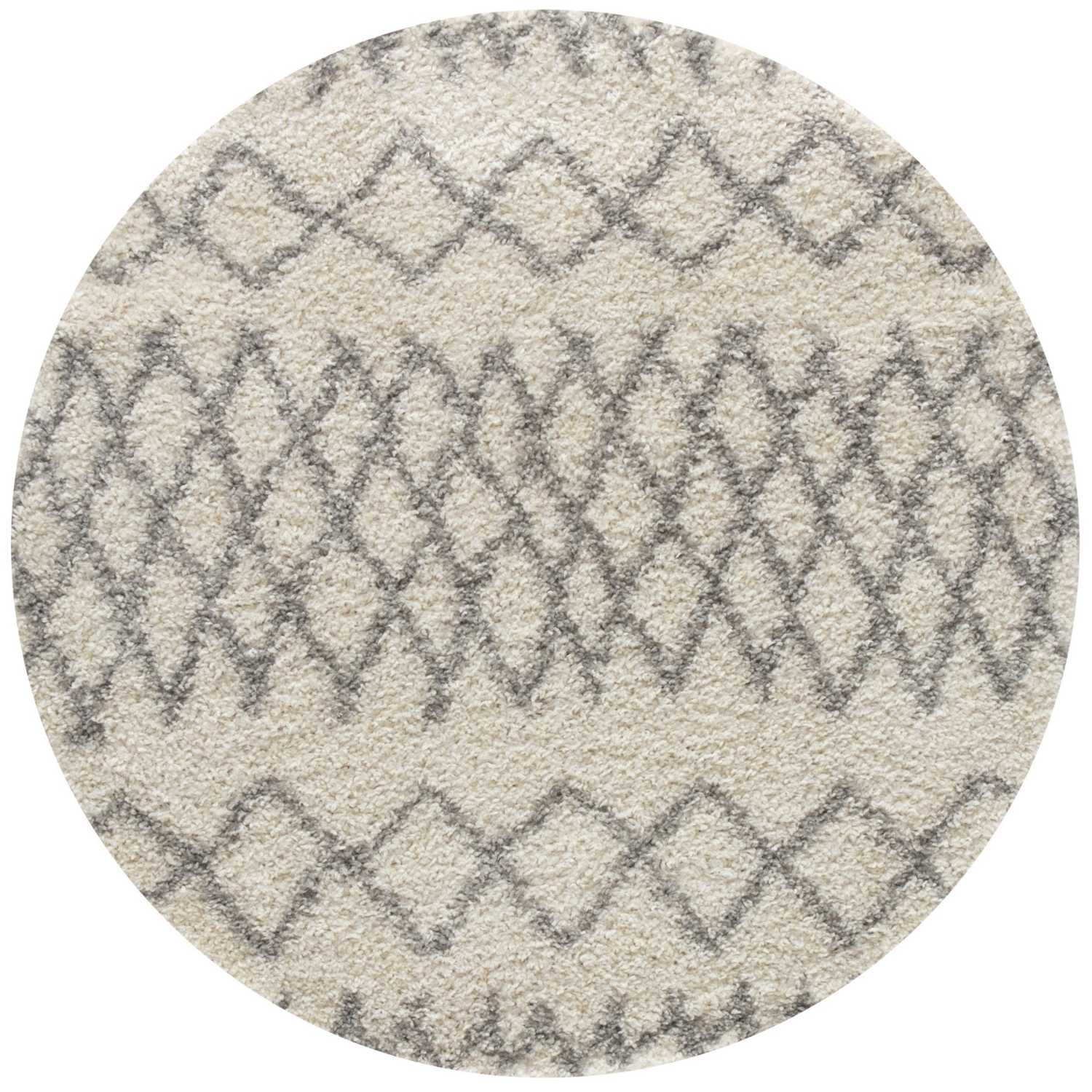 Moroccan Ivory Grey Shaggy Rug | 900 - Bargainia.com - 