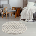 Moroccan Ivory Grey Shaggy Rug | 900 - Bargainia.com - 