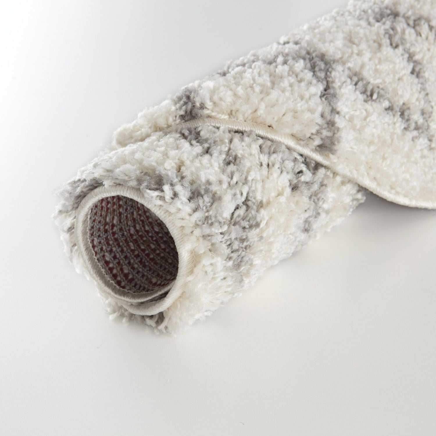 Moroccan Ivory Grey Shaggy Rug | 900 - Bargainia.com - 5056584513882 - 3516