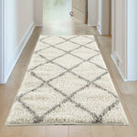 Moroccan Ivory Shaggy Rug | 500 - Bargainia.com - 