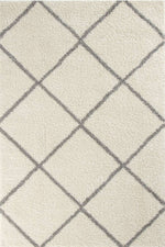 Moroccan Ivory Shaggy Rug | 500 - Bargainia.com - 