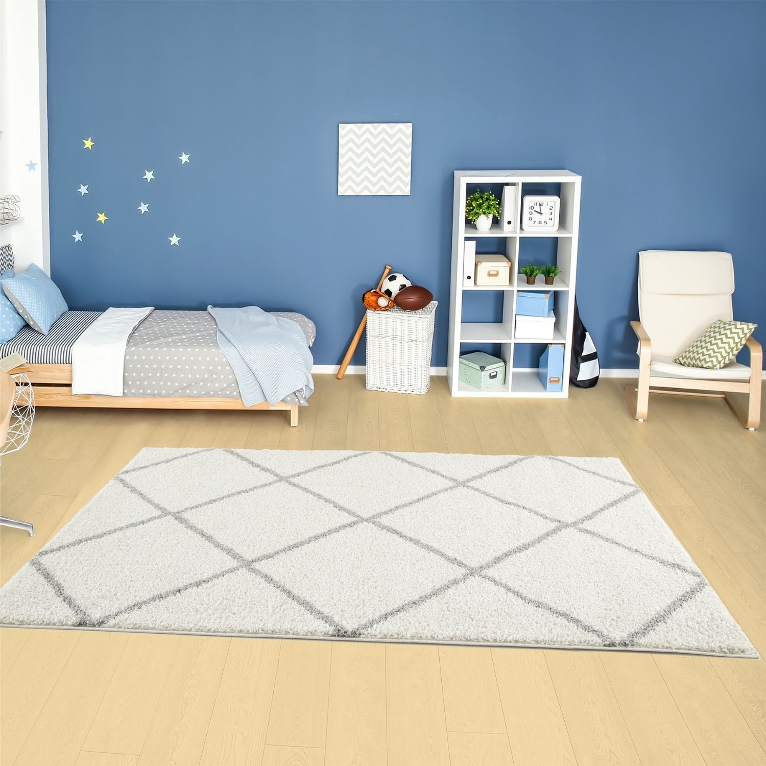 Moroccan Ivory Shaggy Rug | 500 - Bargainia.com - 