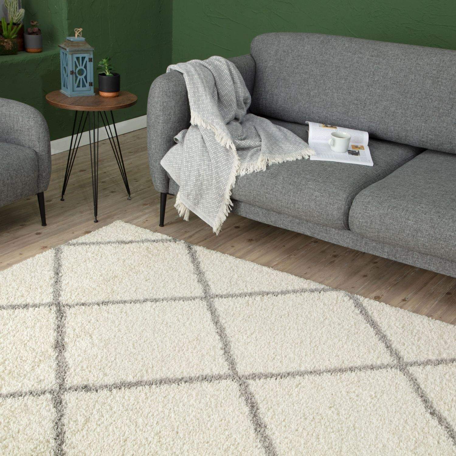 Moroccan Ivory Shaggy Rug | 500 - Bargainia.com - 5056584502992 - 3160