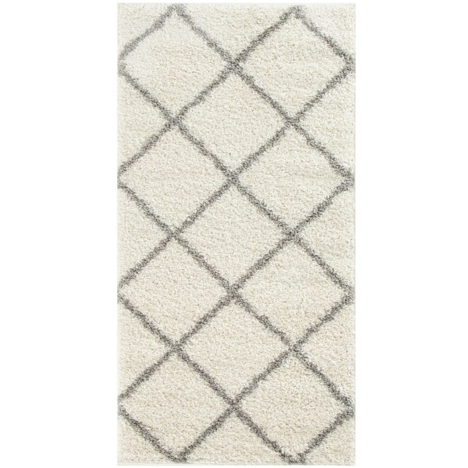 Moroccan Ivory Shaggy Rug | 500 - Bargainia.com - 