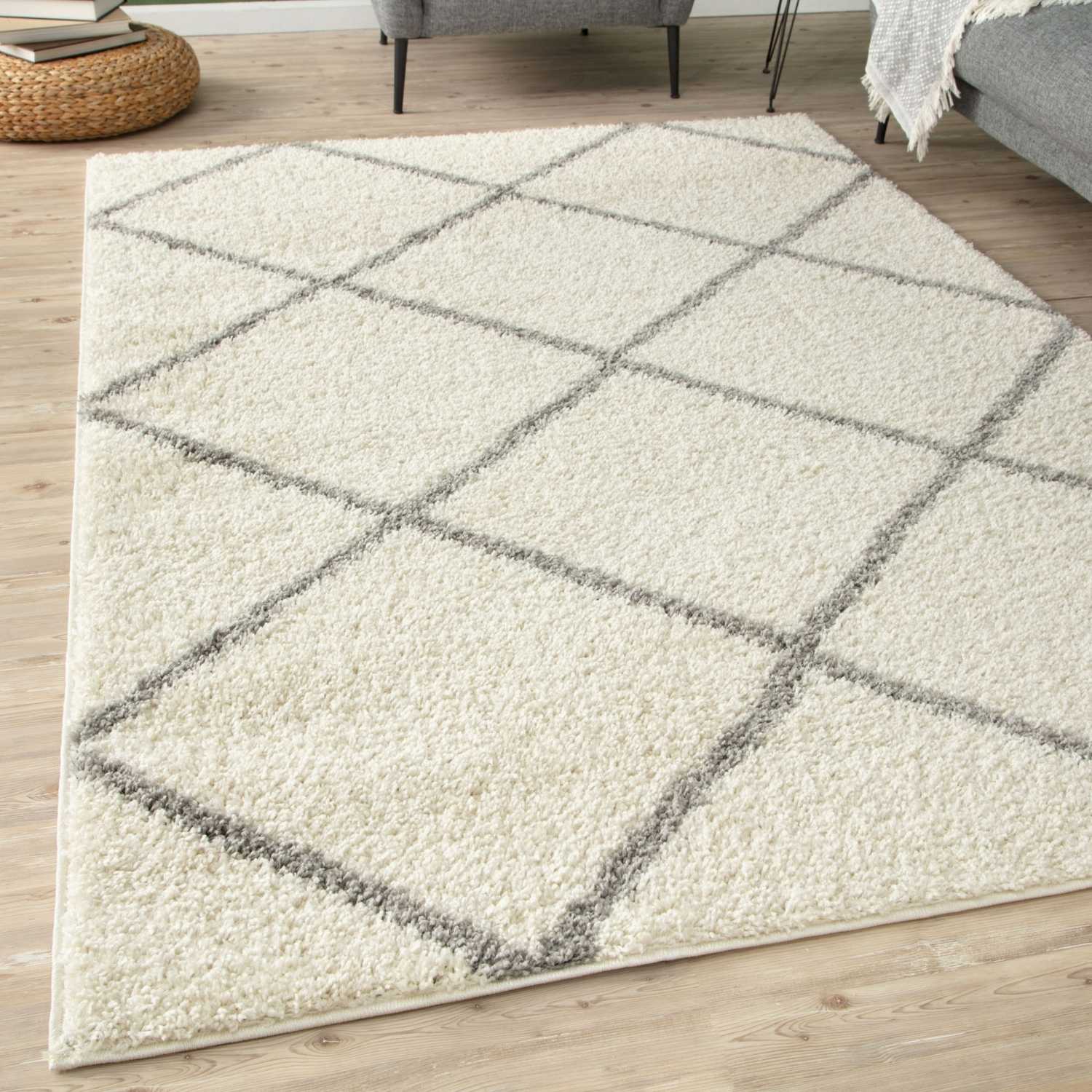 Moroccan Ivory Shaggy Rug | 500 - Bargainia.com - 5056584502992 - 3160
