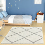 Moroccan Ivory Shaggy Rug | 500 - Bargainia.com - 