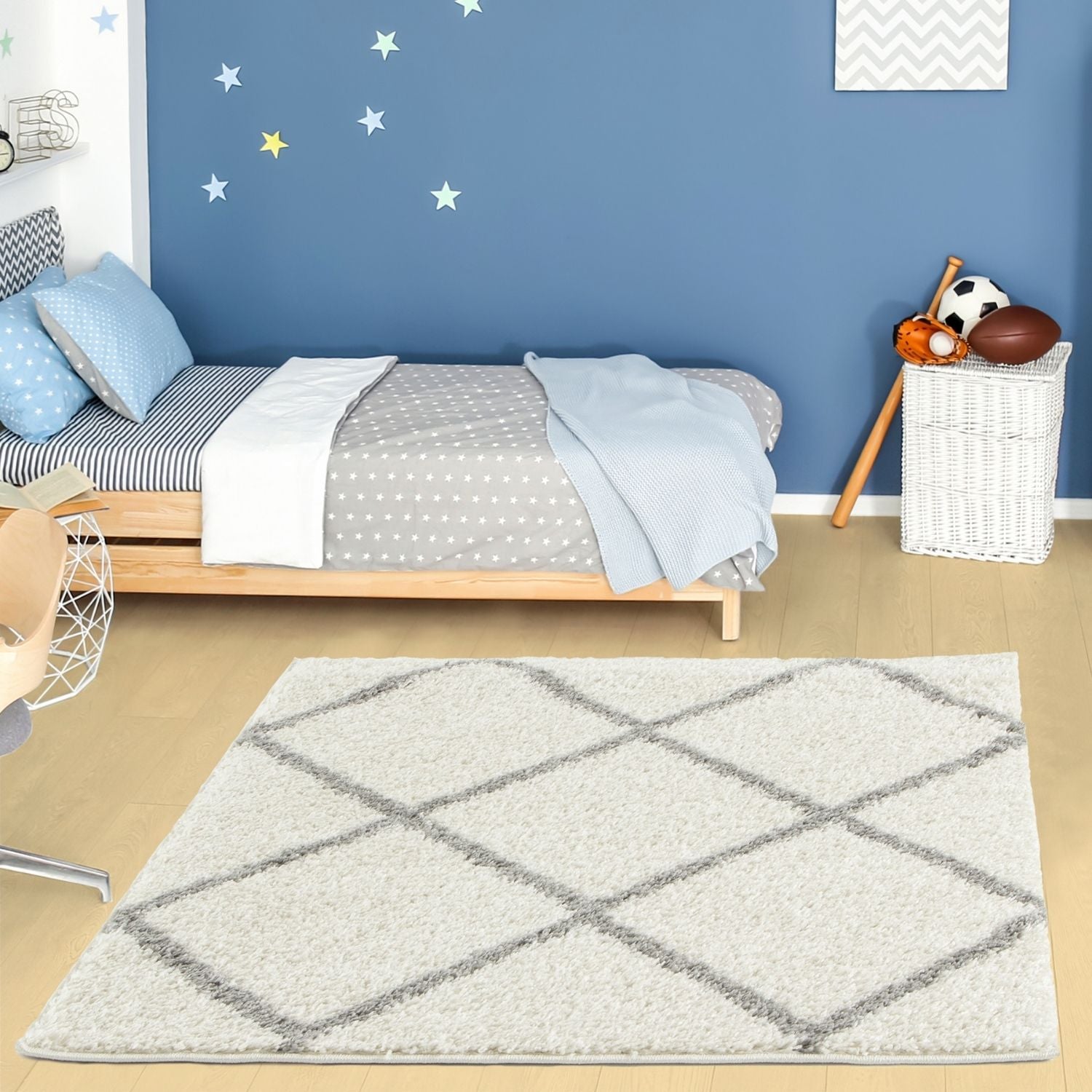 Moroccan Ivory Shaggy Rug | 500 - Bargainia.com - 5056584503173 - 3163