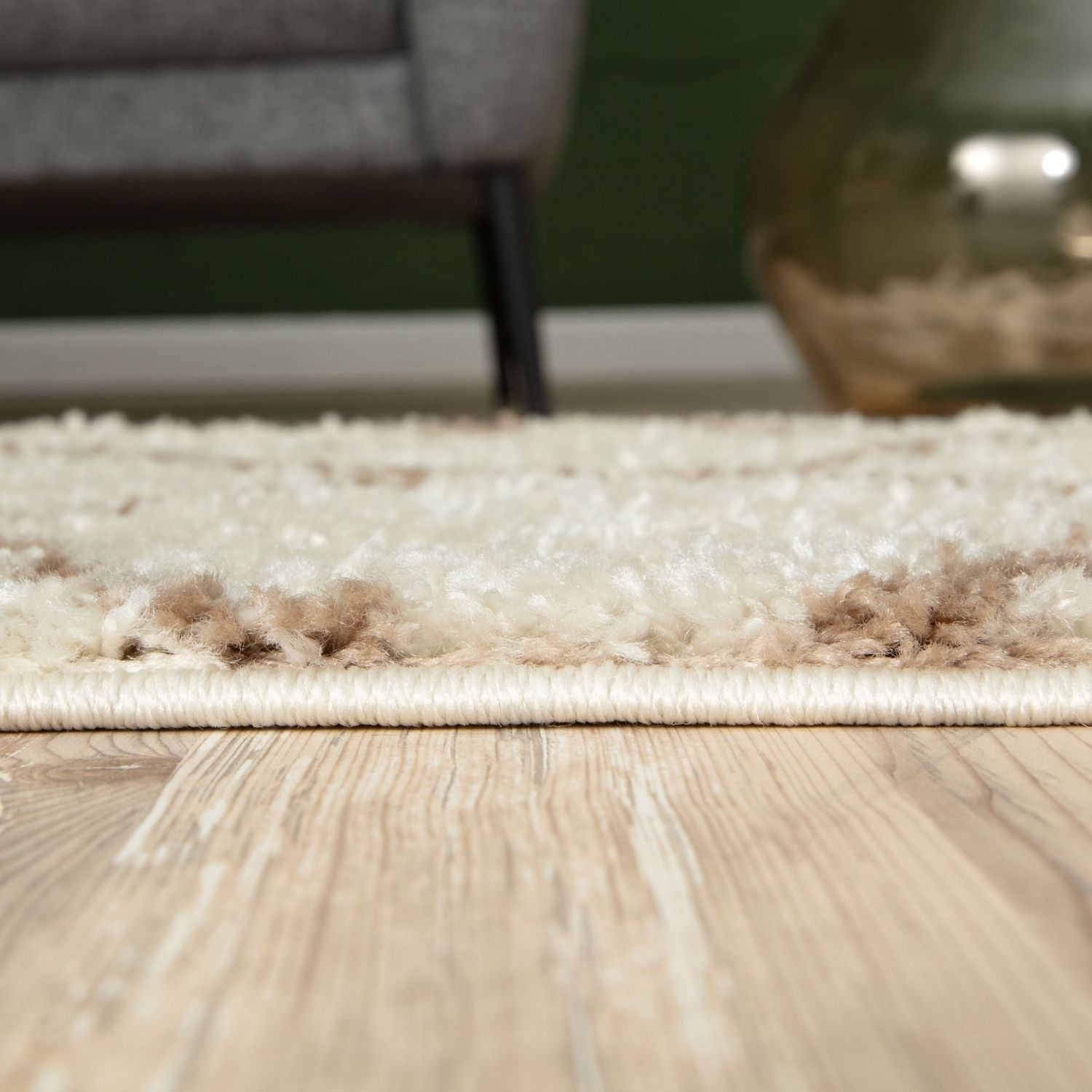 Moroccan Ivory Shaggy Rug | 530 - Bargainia.com - 5056584503029 - 3190