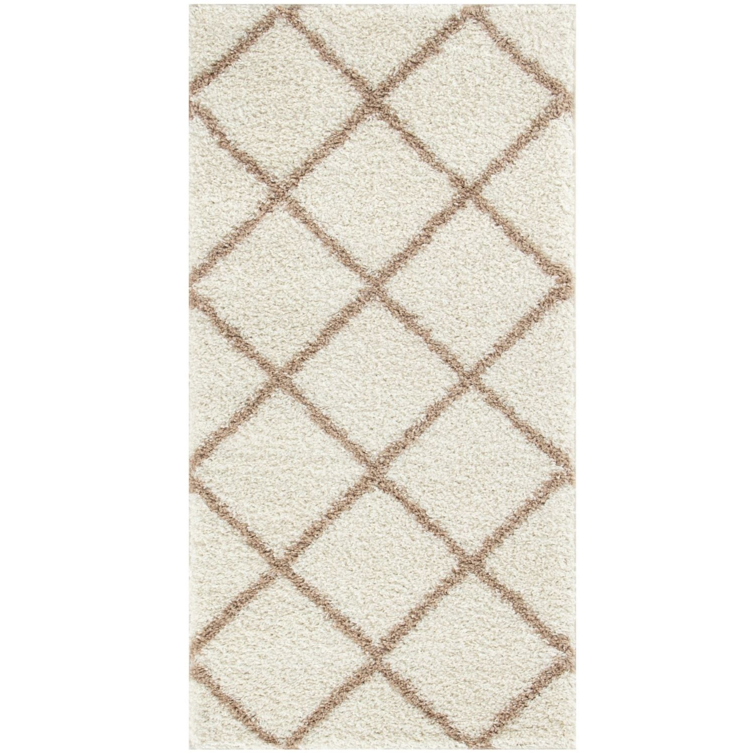 Moroccan Ivory Shaggy Rug | 530 - Bargainia.com - 