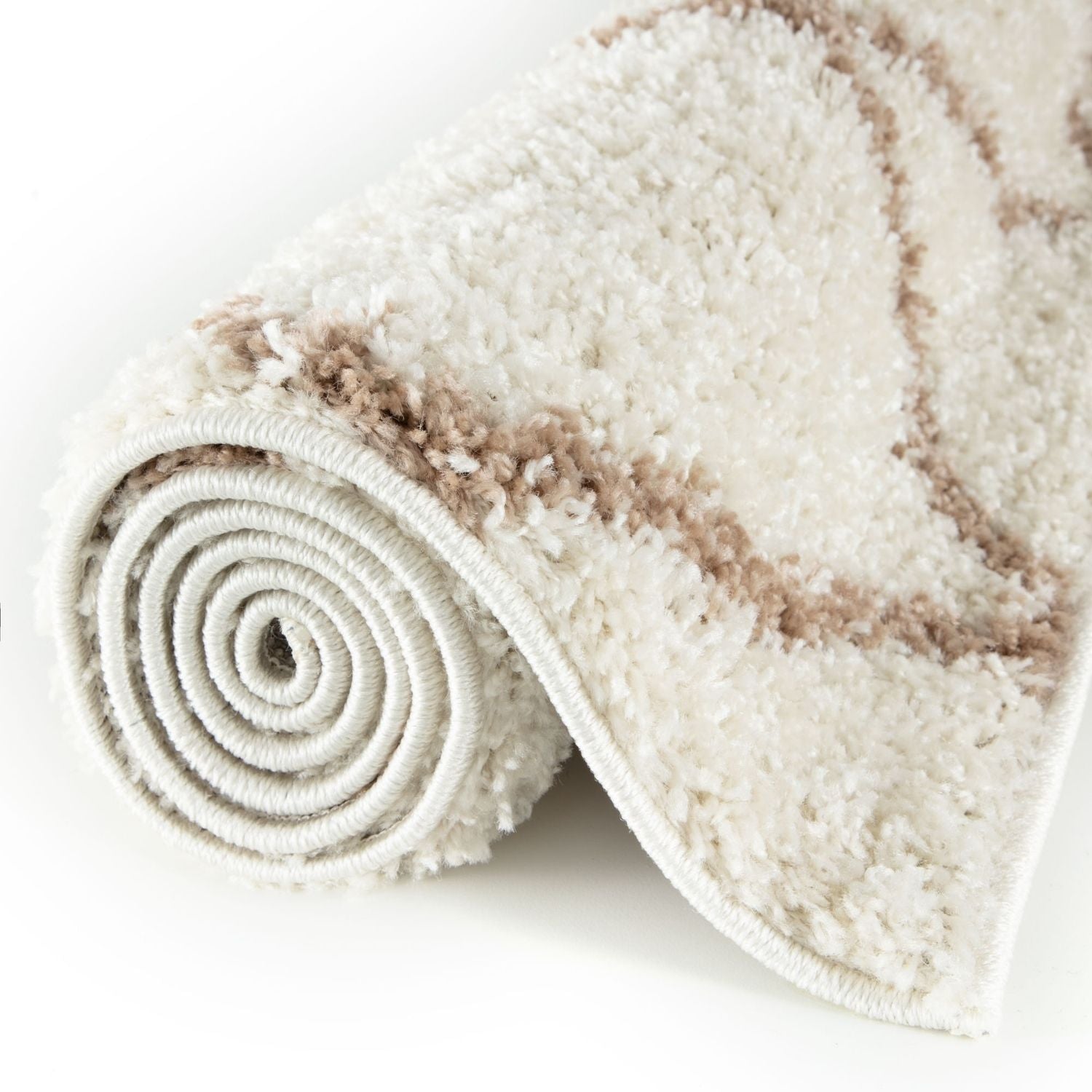 Moroccan Ivory Shaggy Rug | 530 - Bargainia.com - 