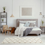 Moroccan Ivory Shaggy Rug | 530 - Bargainia.com - 