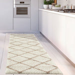 Moroccan Ivory Shaggy Rug | 530 - Bargainia.com - 
