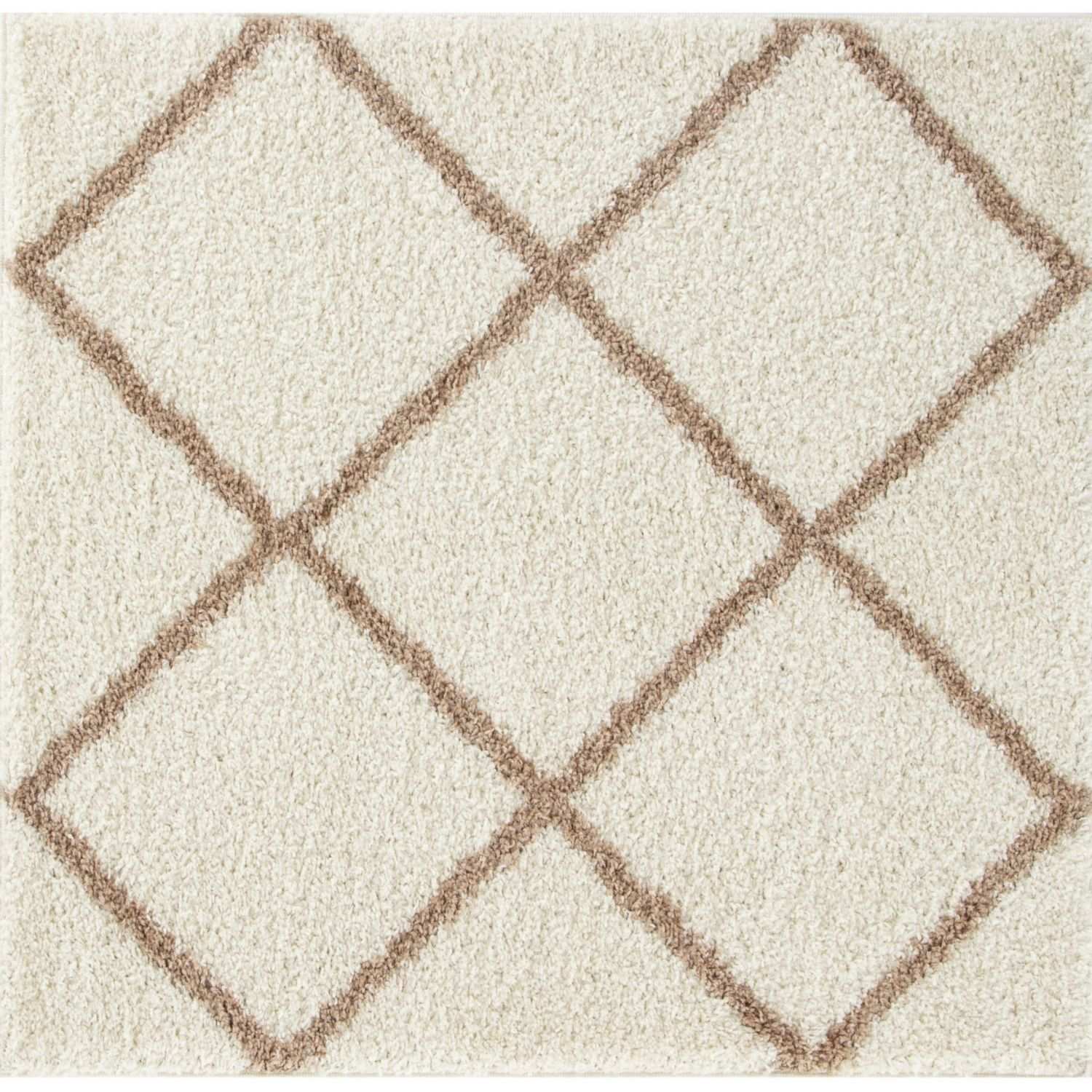 Moroccan Ivory Shaggy Rug | 530 - Bargainia.com - 