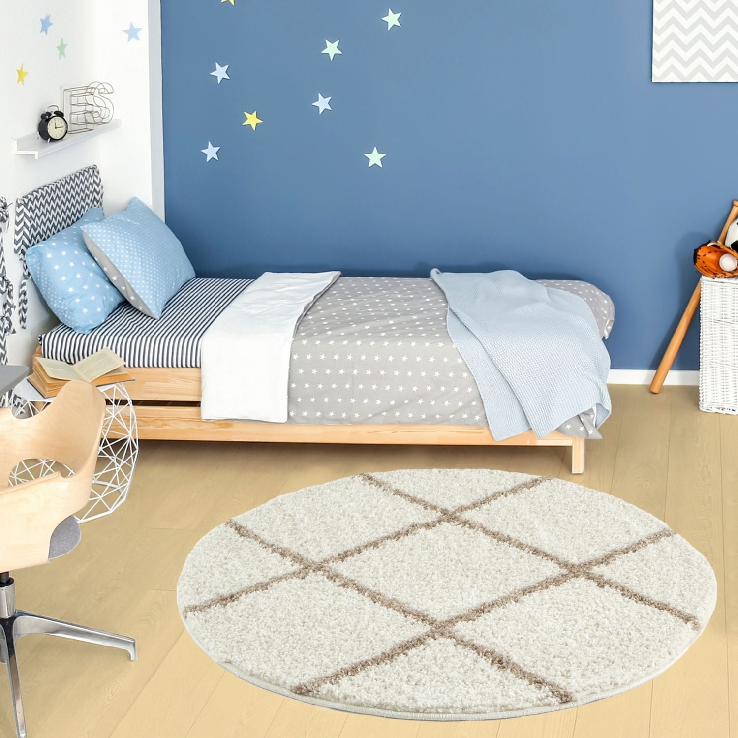 Moroccan Ivory Shaggy Rug | 530 - Bargainia.com - 5056584503265 - 3194