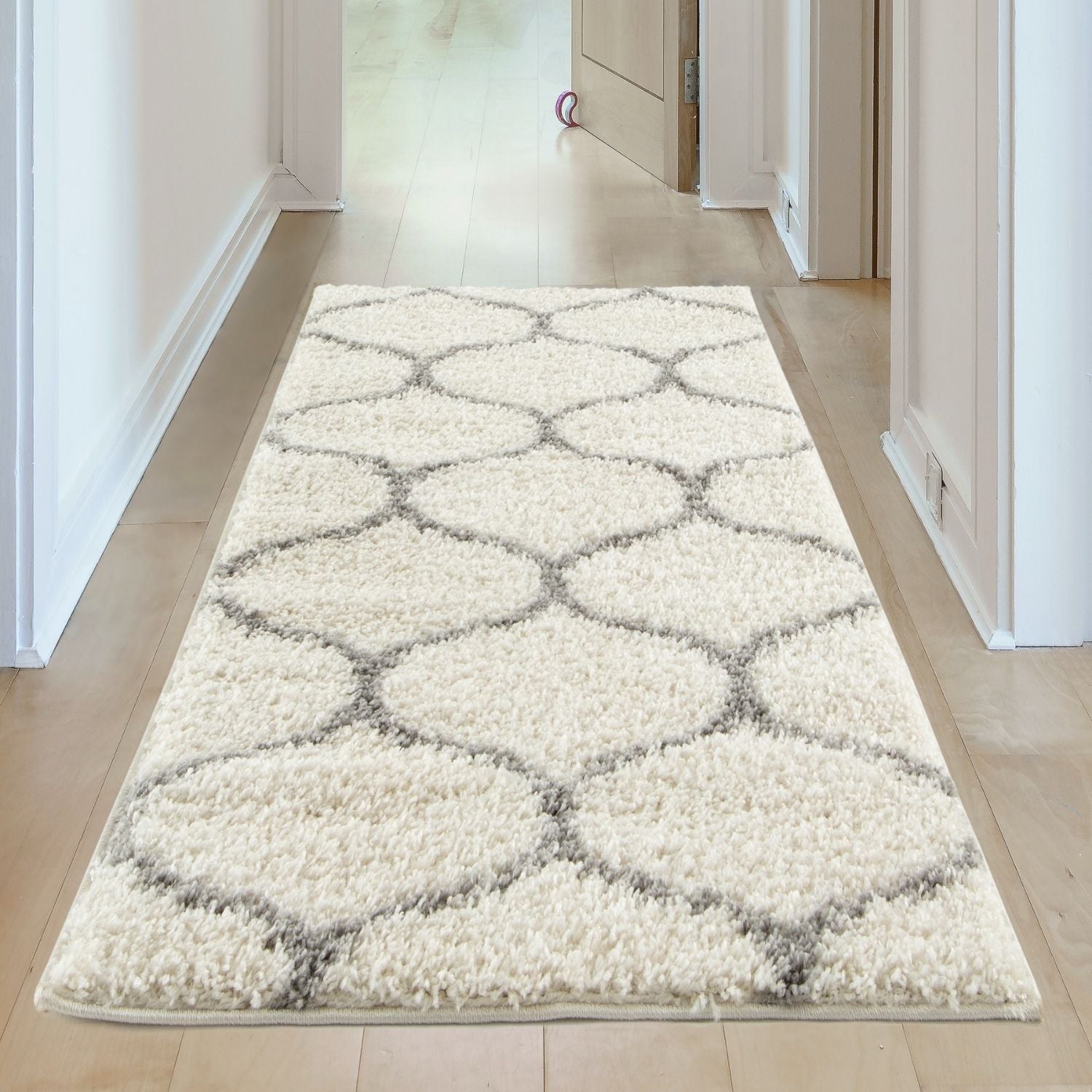 Moroccan Ivory Shaggy Rug | 600 - Bargainia.com - 5056584503593 - 3220