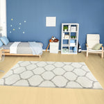 Moroccan Ivory Shaggy Rug | 600 - Bargainia.com - 