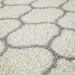 Moroccan Ivory Shaggy Rug | 600 - Bargainia.com - 