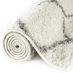 Moroccan Ivory Shaggy Rug | 600 - Bargainia.com - 