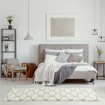 Moroccan Ivory Shaggy Rug | 600 - Bargainia.com - 