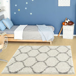 Moroccan Ivory Shaggy Rug | 600 - Bargainia.com - 