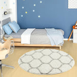 Moroccan Ivory Shaggy Rug | 600 - Bargainia.com - 