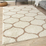 Moroccan Ivory Shaggy Rug | 630 - Bargainia.com - 