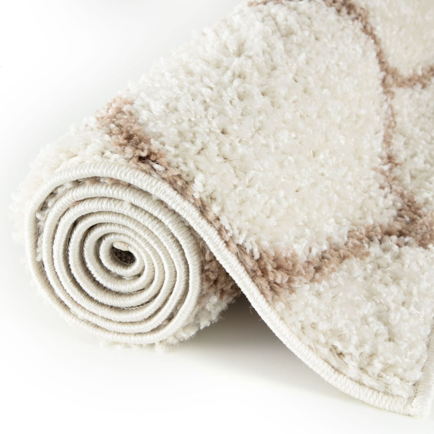 Moroccan Ivory Shaggy Rug | 630 - Bargainia.com - 5056584503623 - 3250