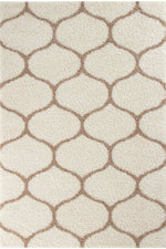 Moroccan Ivory Shaggy Rug | 630 - Bargainia.com - 