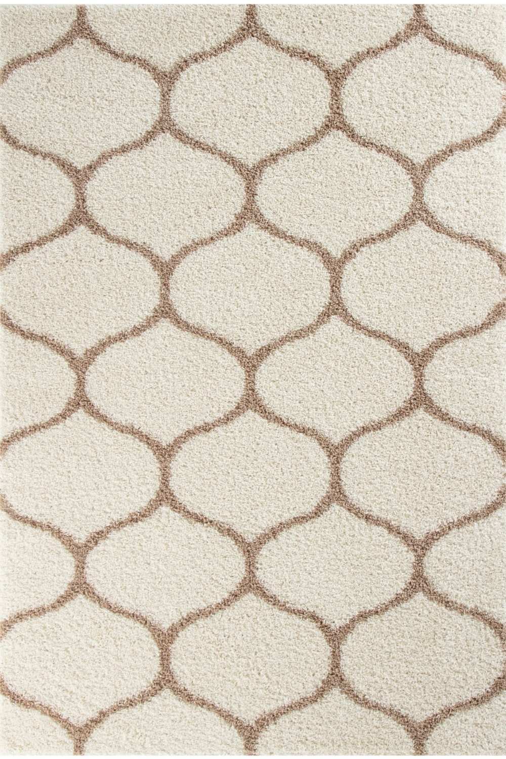 Moroccan Ivory Shaggy Rug | 630 - Bargainia.com - 