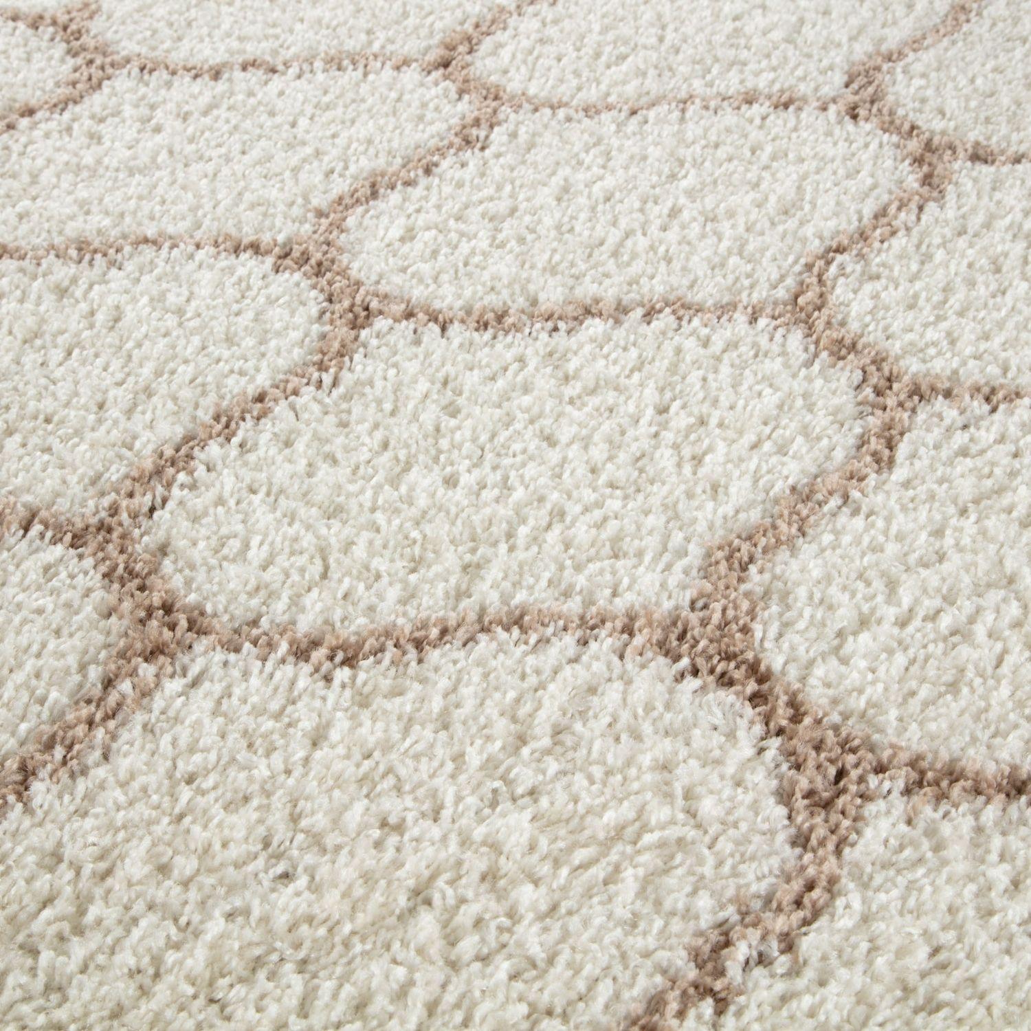 Moroccan Ivory Shaggy Rug | 630 - Bargainia.com - 