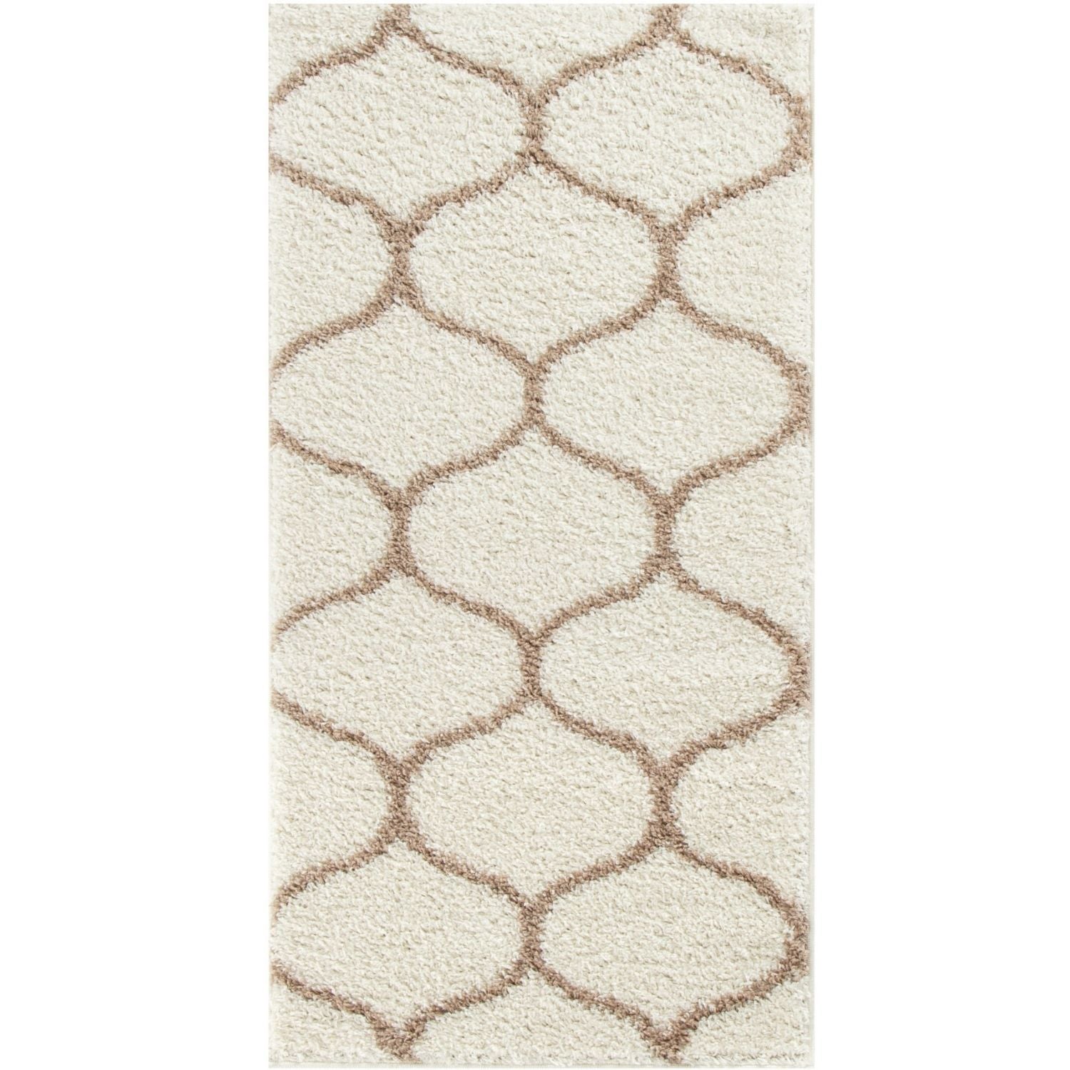 Moroccan Ivory Shaggy Rug | 630 - Bargainia.com - 