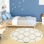 Moroccan Ivory Shaggy Rug | 630 - Bargainia.com - 