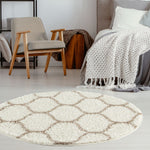 Moroccan Ivory Shaggy Rug | 630 - Bargainia.com - 
