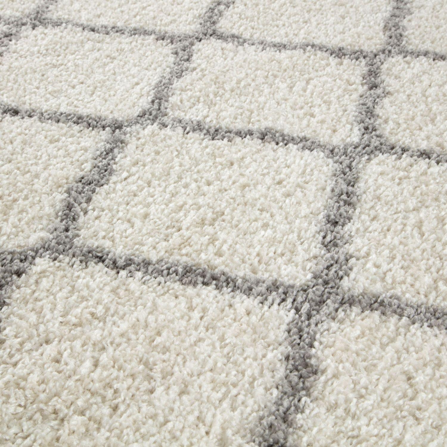 Moroccan Ivory Shaggy Rug | 700 - Bargainia.com - 