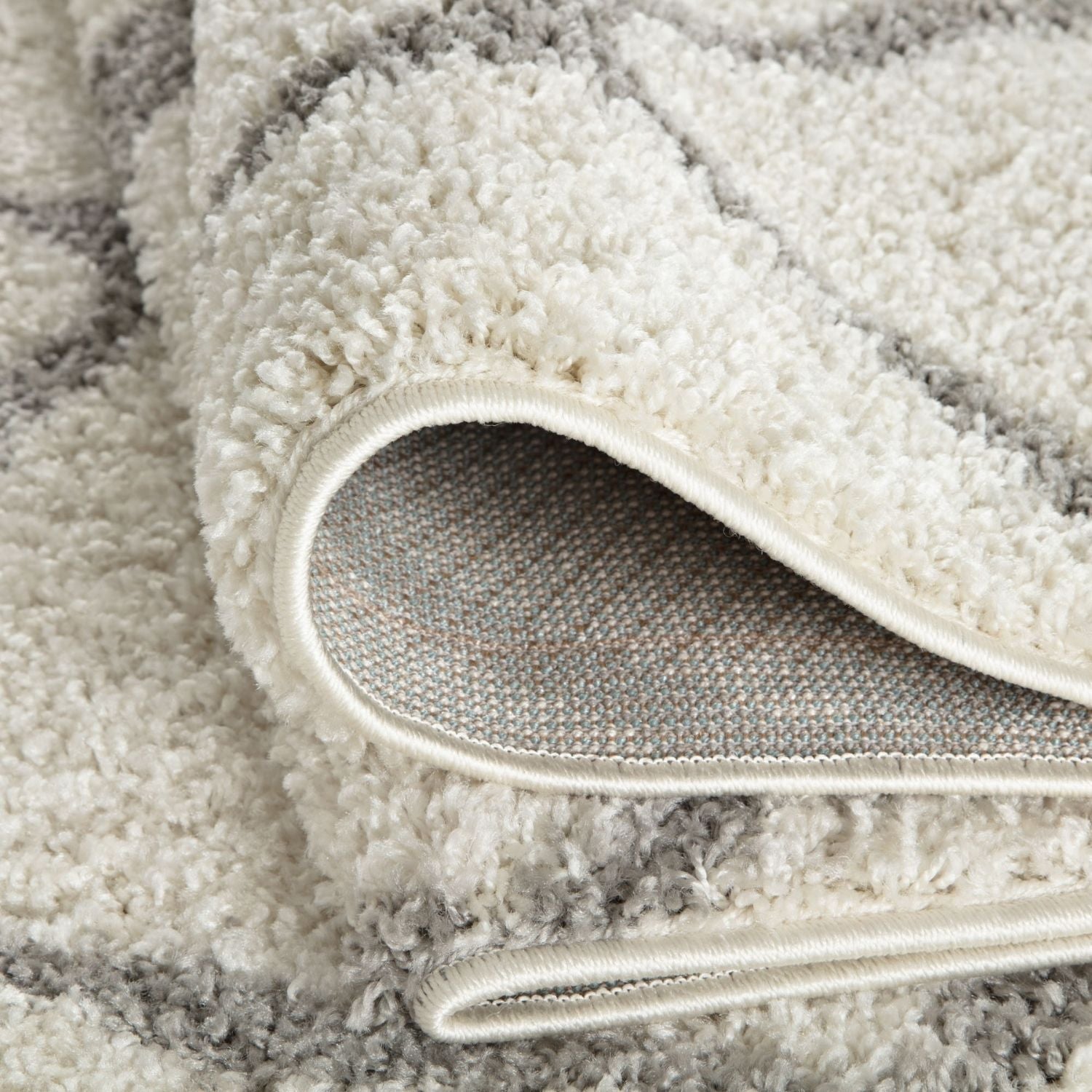 Moroccan Ivory Shaggy Rug | 700 - Bargainia.com - 