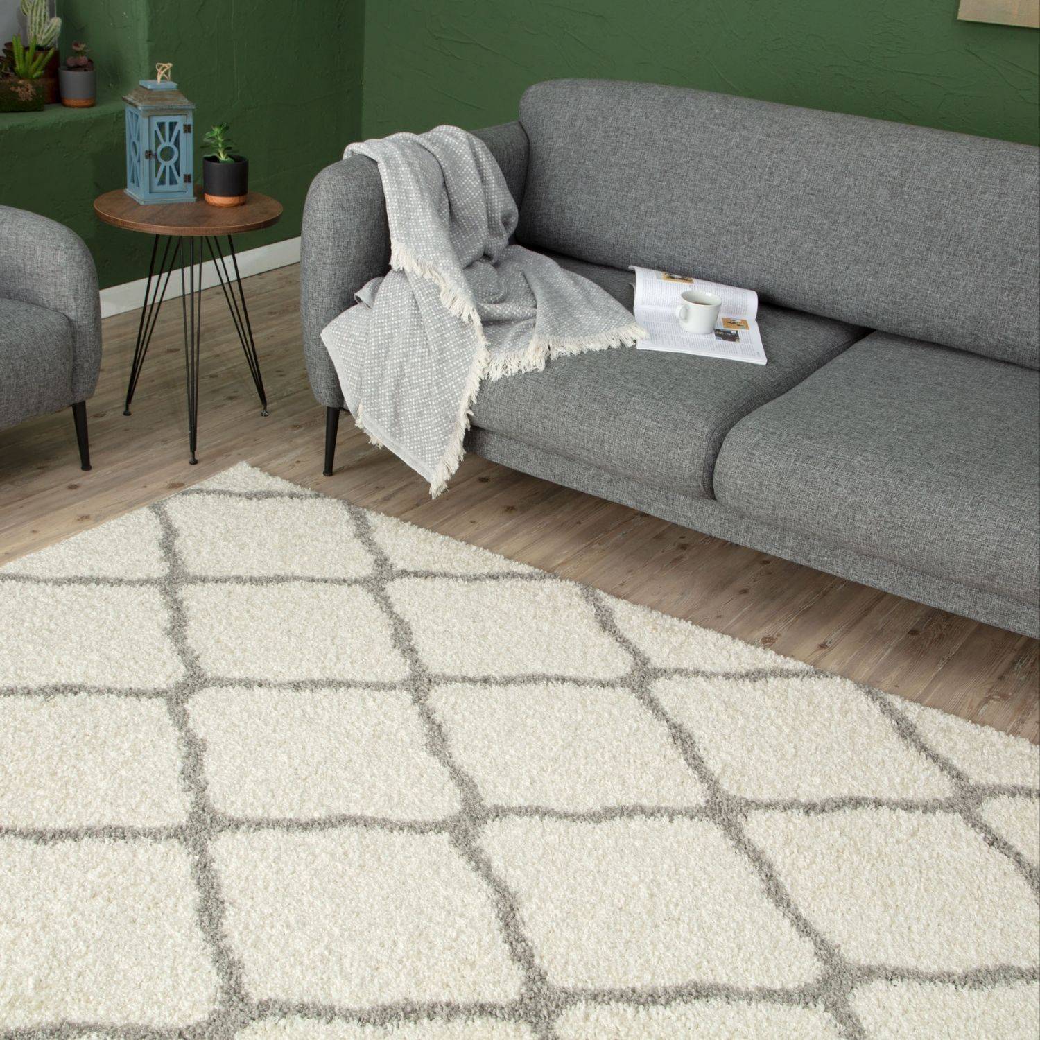 Moroccan Ivory Shaggy Rug | 700 - Bargainia.com - 5056584504194 - 3280