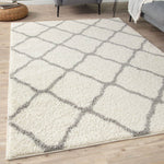 Moroccan Ivory Shaggy Rug | 700 - Bargainia.com - 