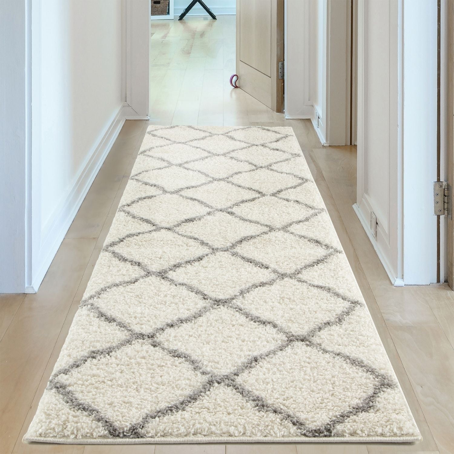 Moroccan Ivory Shaggy Rug | 700 - Bargainia.com - 5056584504316 - 3282
