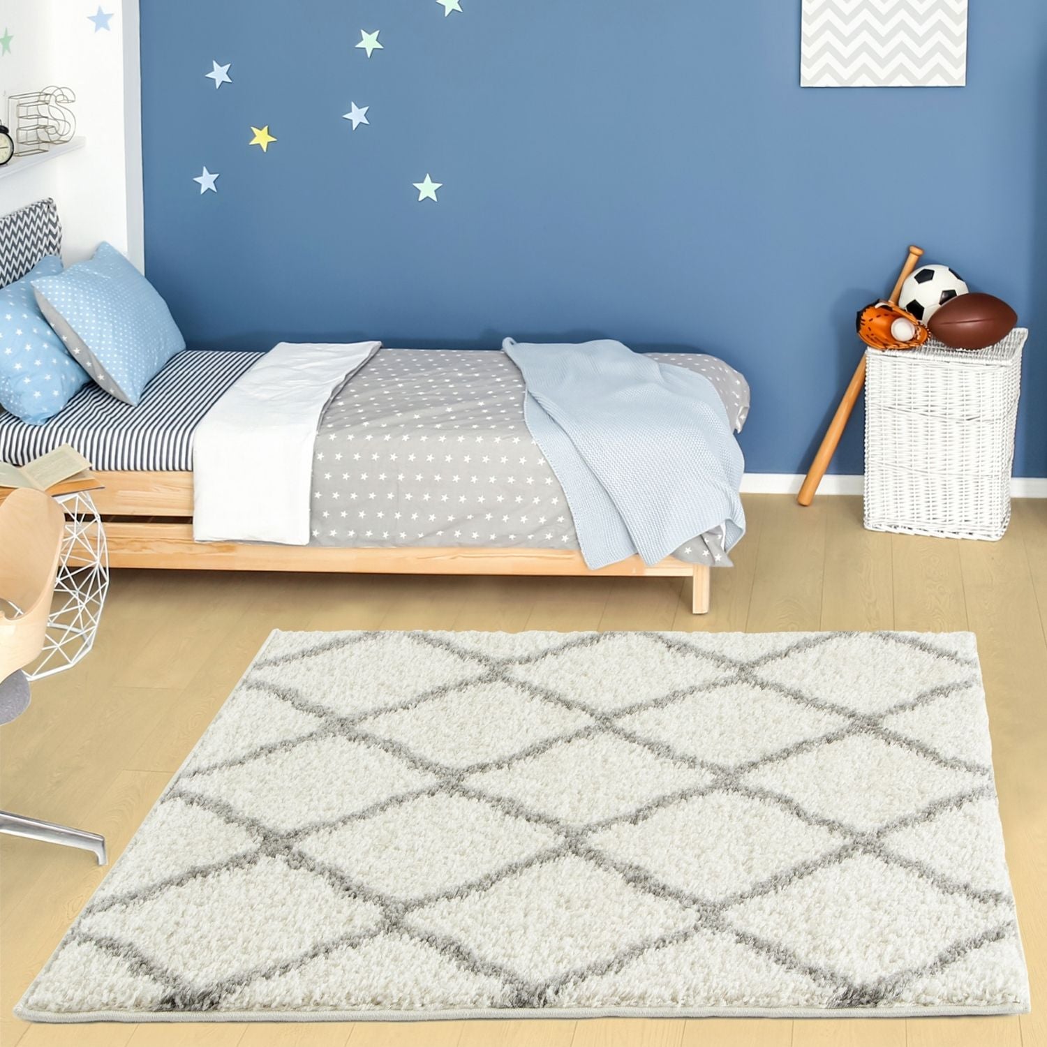 Moroccan Ivory Shaggy Rug | 700 - Bargainia.com - 5056584504378 - 3283