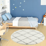 Moroccan Ivory Shaggy Rug | 700 - Bargainia.com - 