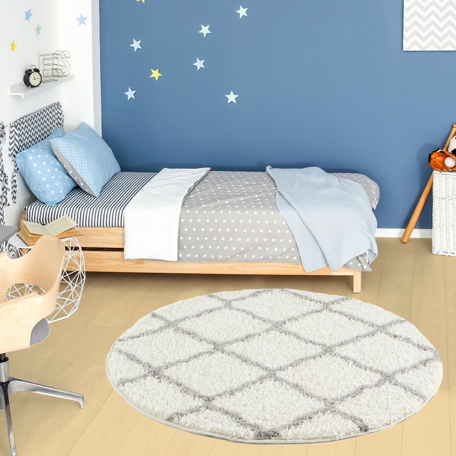 Moroccan Ivory Shaggy Rug | 700 - Bargainia.com - 