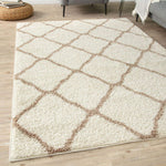 Moroccan Ivory Shaggy Rug | 730 - Bargainia.com - 