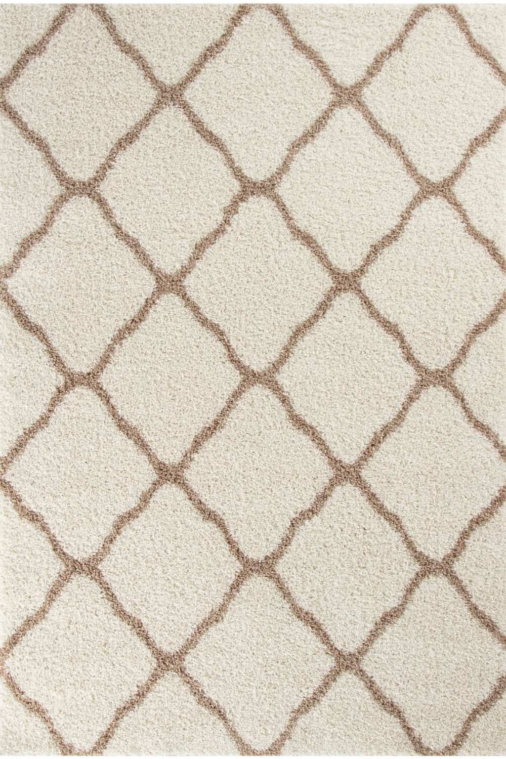 Moroccan Ivory Shaggy Rug | 730 - Bargainia.com - 