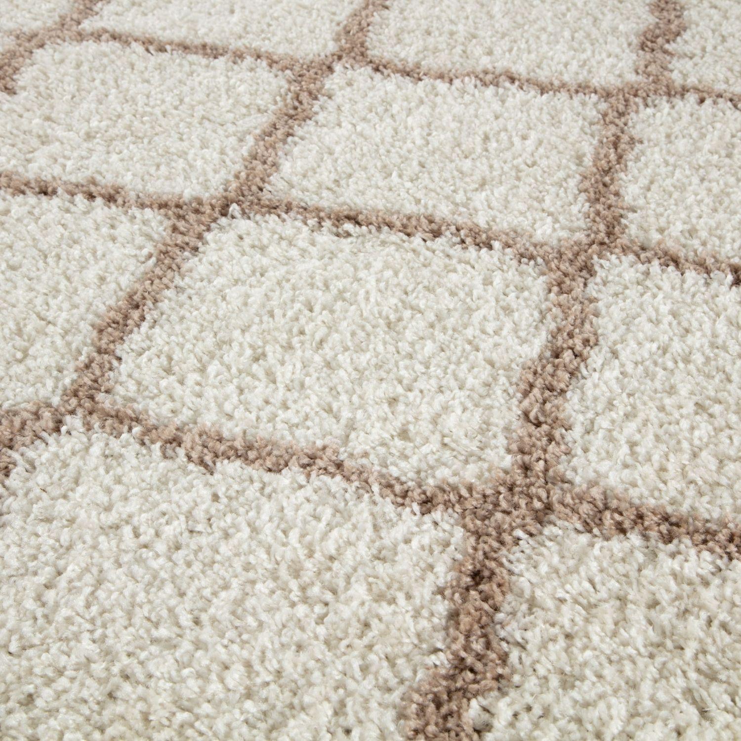 Moroccan Ivory Shaggy Rug | 730 - Bargainia.com - 