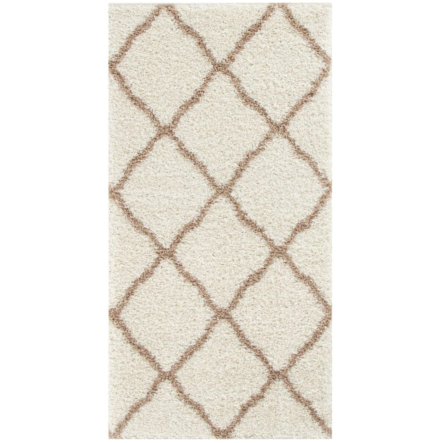 Moroccan Ivory Shaggy Rug | 730 - Bargainia.com - 