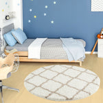 Moroccan Ivory Shaggy Rug | 730 - Bargainia.com - 