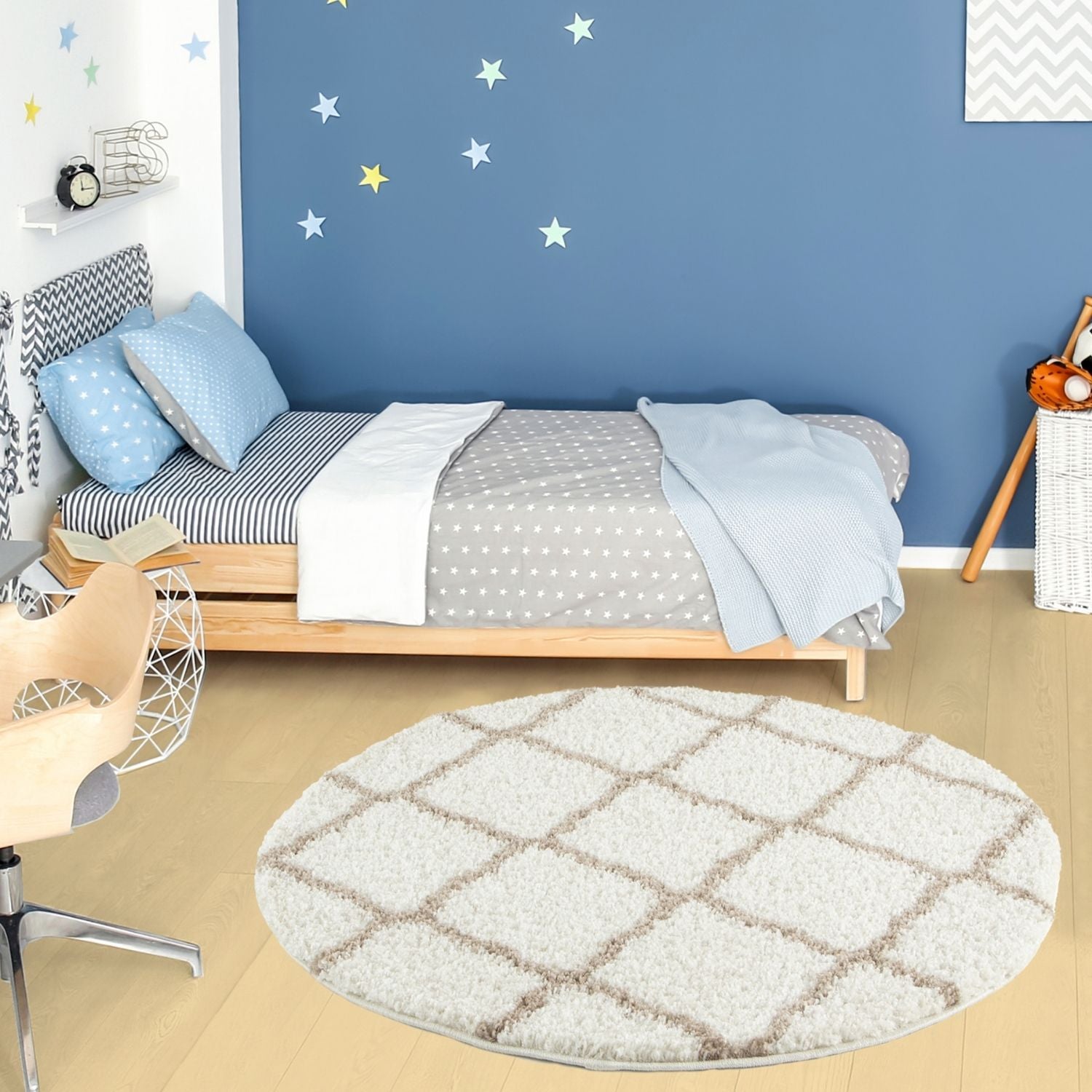 Moroccan Ivory Shaggy Rug | 730 - Bargainia.com - 5056584504460 - 3314